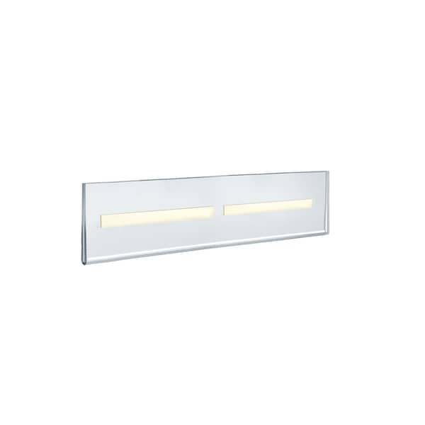 Acrylic Wall Nameplate Sign Holder w/ Adhesive Tape 11.5"wx2.5"h, PK10